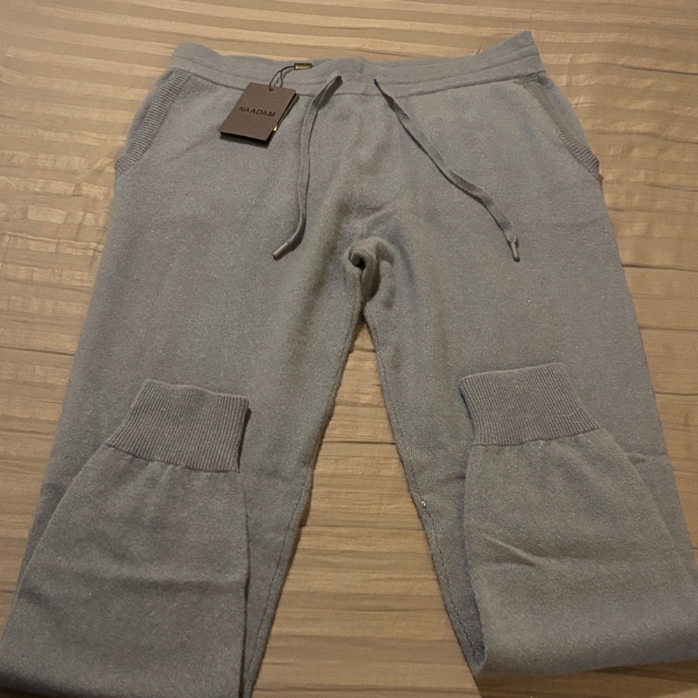 NAADAM Soft slate blue Knit Pants
